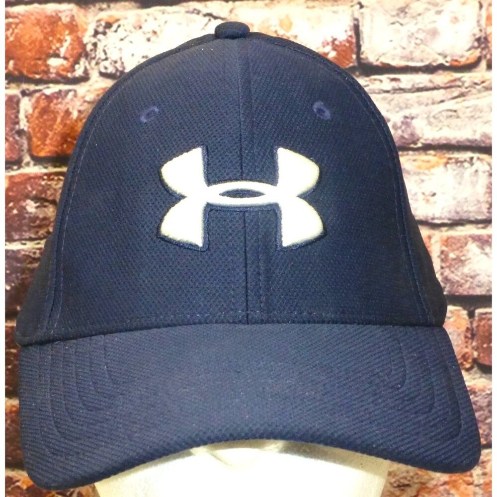 Under Armour Logo Mens Blizting II UA Classic‎ Fit Adjustable Cap Hat Navy